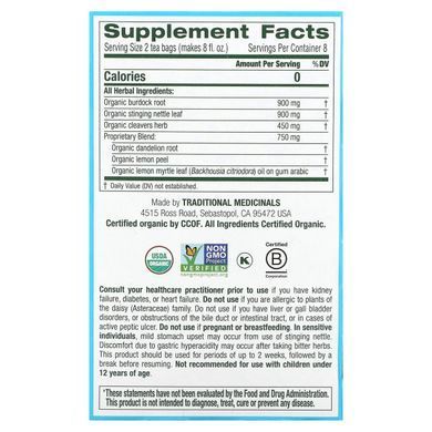Traditional Medicinals, Organic EveryDay Detox, лимон, без кофеїну, 16 чайних пакетиків, 24 г (0,85 унції)