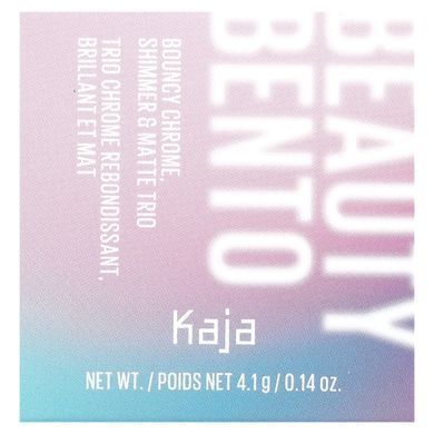 Kaja, Beauty Bento, Bouncy Chrome, Shimmer & Matte Eyeshadow Trio, 16 Peach Madeline, 0.14 oz (4.1 g)