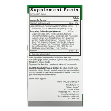 Ресвератрол, Resveratrol, Nature's Answer, 637 мг, 60 вегетаріанських капсул