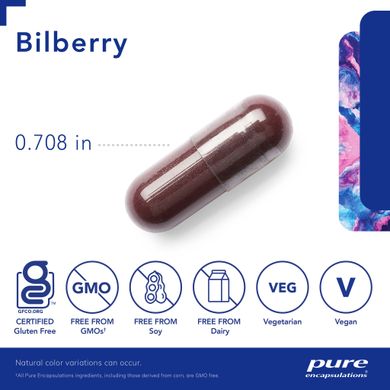 Черника Pure Encapsulations (Bilberry) 160 мг 120 капсул купить в Киеве и Украине