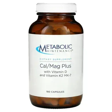 Cal Mag Plus з Vitamin D3 і K2 Metabolic Maintenance 180 капсул