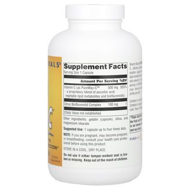 Metabolic Vitamin C Source Naturals (Metabolic-C) 500 mg 180 capsules