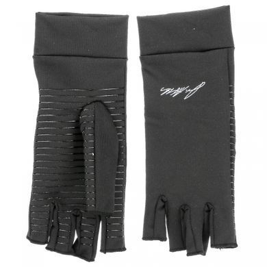 Doctor Arthritis, Copper gloves and guide for arthritis treatment with open fingers, small, black, 1 pair.