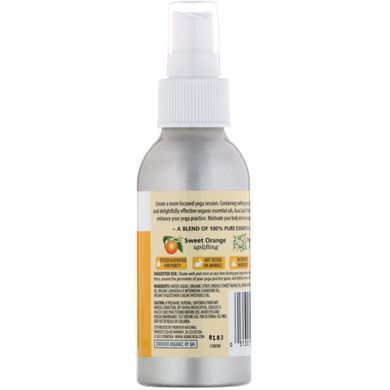 Спрей для мотивації апельсин і м'ята органік Aura Cacia (Yoga Mist) 118 мл