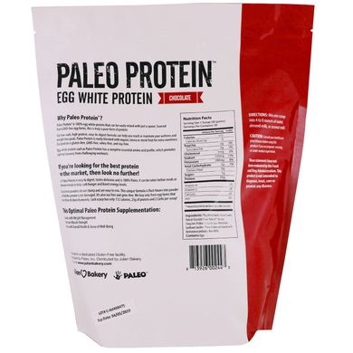 Paleo Protein, протеин яичного белка, шоколад, Julian Bakery, 2 фунта (907 г) купить в Киеве и Украине