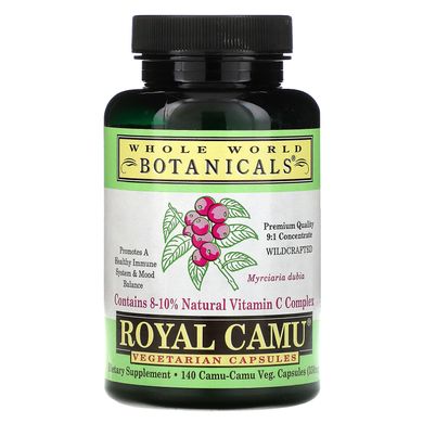 Каму-каму вітамін-С Whole World Botanicals (Royal Camu) 350 мг 140 капсул
