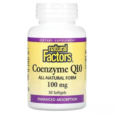 Natural Factors, Coenzyme Q10, 100 mg, 30 Softgels