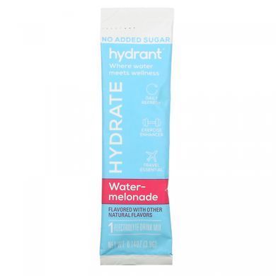 Hydrant, Electrolyte Drink Mix, Watermelon, Pack of 12 pieces of 0.14 ounces (3.9 g) each.