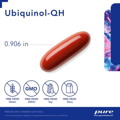 Убихинол Pure Encapsulations (Ubiquinol-QH) 200 мг 60 капсул купить в Киеве и Украине