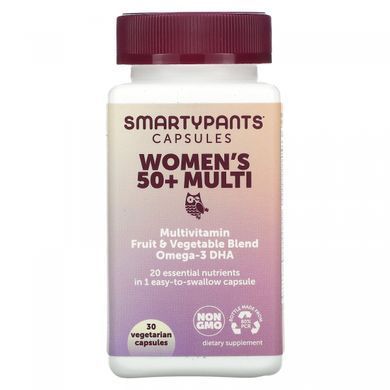 SmartyPants, Multi для жінок віком від 50 років, 30 вегетаріанських капсул