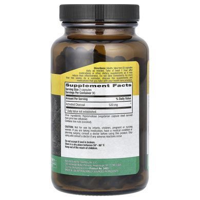 Активированный уголь Country Life (Activated Charcoal) 260 мг 180 капсул купить в Киеве и Украине