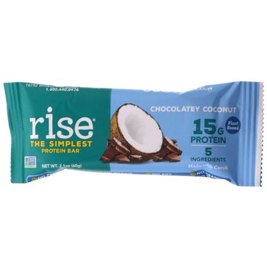 Протеиновый батончик, шоколад и кокос, Rise Bar, 12 батончиков, 2,1 унц. (60 г) каждый купить в Киеве и Украине