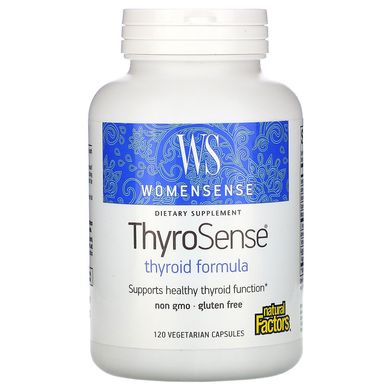 WomenSense, ThyroSense, формула щитовидної залози, Natural Factors, 120 вегетаріанських капсул