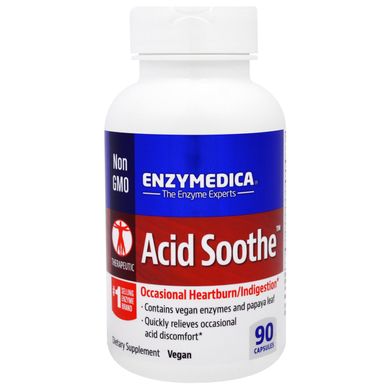 Харчова добавка Acid Soothe, Enzymedica, 90 капсул