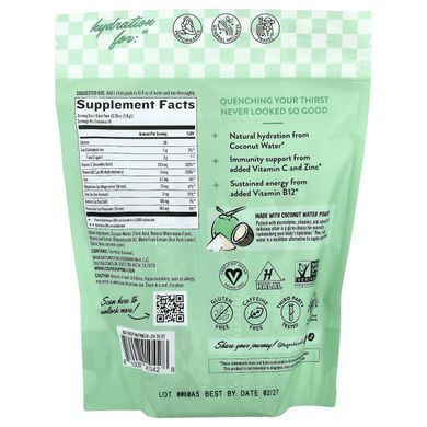 Legendairy Milk, She's Thirsty&reg;, Coconut Water Electrolyte Mix, Watermelon, 18 Stick Packs, 0.28 oz (7.8 g) Each