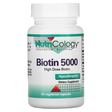 Біотин Nutricology (Biotin) 5000 мкг 60 капсул