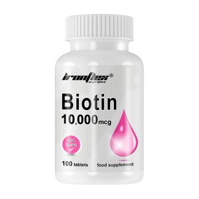 Biotin 10,000 mcg IronFlex 100 tab купить в Киеве и Украине