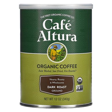 Cafe Altura, Органічне, темне спекотне, мелене, 12 унцій (340 г)
