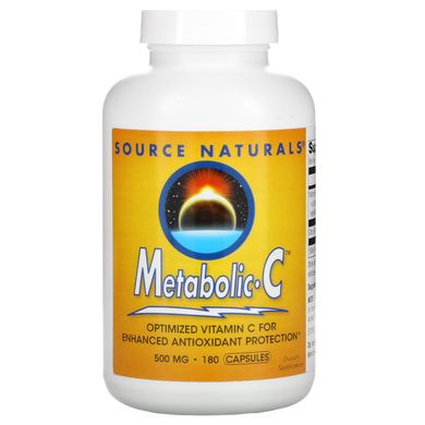Метаболічний вітамін C Source Naturals (Metabolic-C) 500 мг 180 Капул