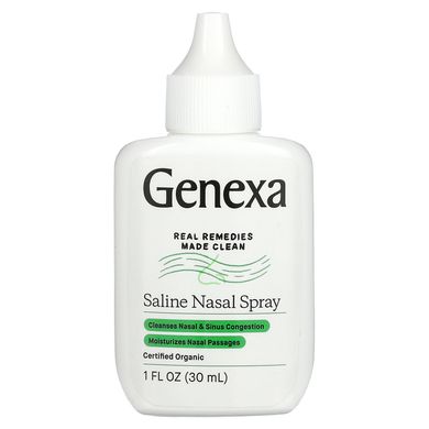 Органічний назальний спрей, Saline Care, Organic Nasal Spray, Genexa, 15 мл