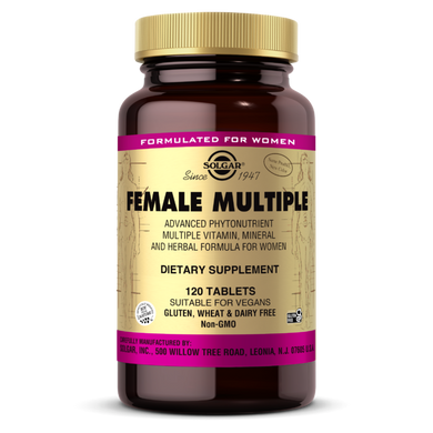 Жіночі мультивітаміни Solgar (Female Multiple) 120 таблеток