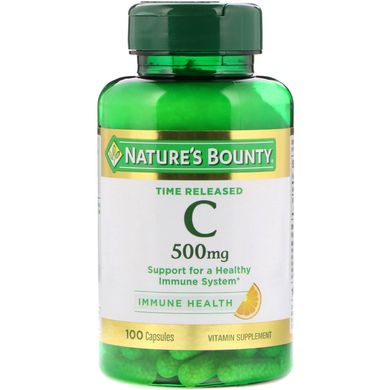 Витамин С чистый Nature's Bounty (Vitamin C) 500 мг 100 капсул купить в Киеве и Украине