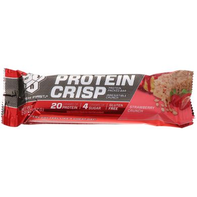 Protein Crisp, полуничний хрест, BSN, 12 батончиків, по 2,01 унції (57 г) кожен