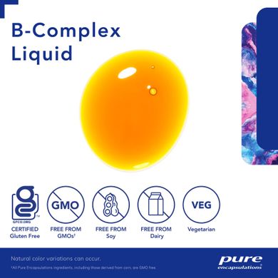 Комплекс витаминов группы В Pure Encapsulations (B-Complex Liquid) 140 мл купить в Киеве и Украине