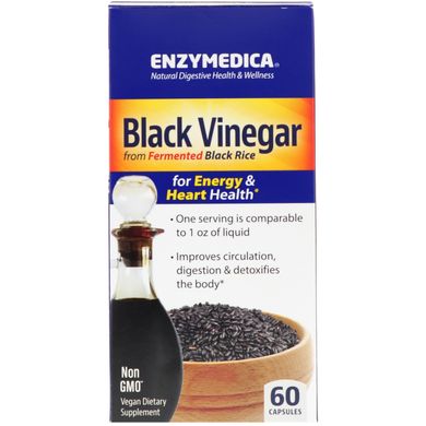 Чорний оцет, Enzymedica, 60 капсул