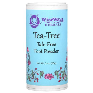 Порошок чайного дерева, Tea-Tree Foot Powder, WiseWays Herbals, LLC, 85 г