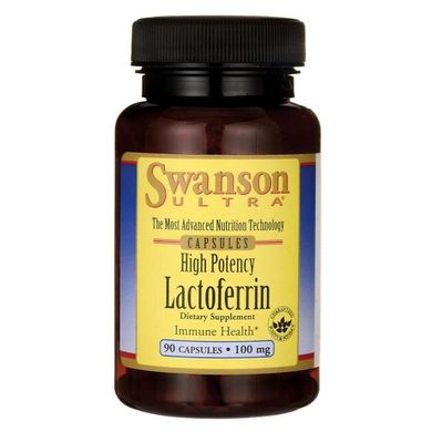 Високий потенціал лактоферин, High Potency Lactoferrin, Swanson, 100 мг, 90 капсул