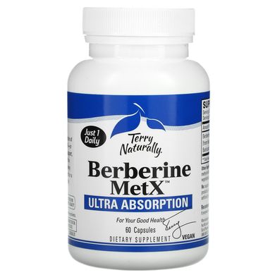 Terry Naturally, Berberine MetX, покращена абсорбція, 60 капсул