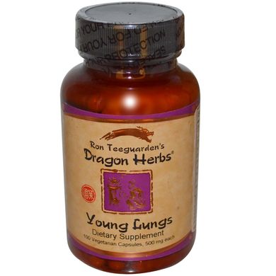 Підтримка легких Dragon Herbs (Young Lungs) 100 капсул