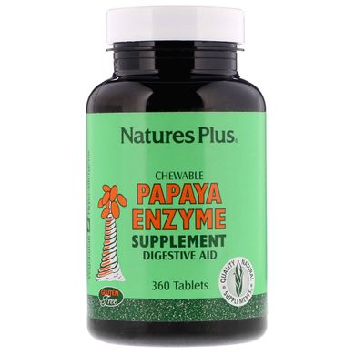 Травні ферменти папайї Nature's Plus (Chewable Papaya Enzyme Supplement) 360 жувальних таблеток