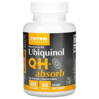 Убіхінол QH-absorb Jarrow Formulas (Коензим CoQ10) 100 мг 60 капсул