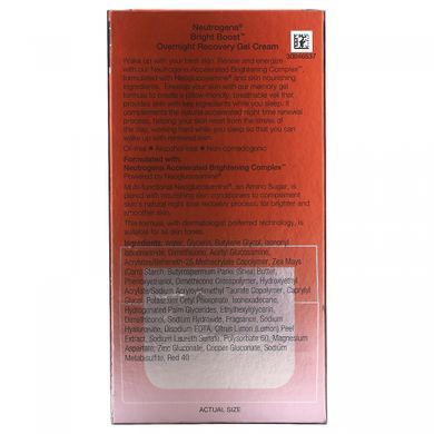Night restorative gel-cream, Bright Boost, Overnight Recovery Gel Cream, Neutrogena, 50 ml