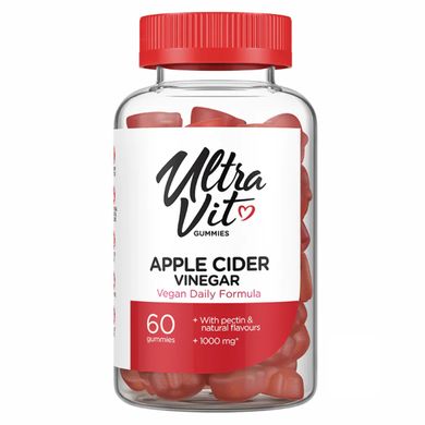 Яблучний оцет VPLab (Apple Cider Vinegar) 60 жувальних цукерок