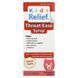 Сироп для полегшення болю в горлі, 0-12 років, Kid's Relief, Throat Ease Syrup, Homeolab USA, 3,4 рідкої унції (100 мл) фото