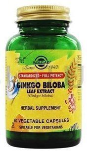 Экстракт листьев Гинкго Билоба Solgar (Ginkgo Biloba Leaf Extract) 180 капсул на растительной основе купить в Киеве и Украине