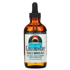 Колоїдні мікроелементи для життя, Colloidal Life Trace Minerals Liquid, Source Naturals, 4 рідких унції (118.28 мл)