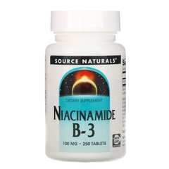 Ниацинамид B3 Source Naturals (Niacinamide B3) 100 мг 250 таблеток купить в Киеве и Украине