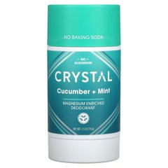 Crystal Body Deodorant, Дезодорант, збагачений магнієм, огірок + м'ята, 2,5 унції (70 г)