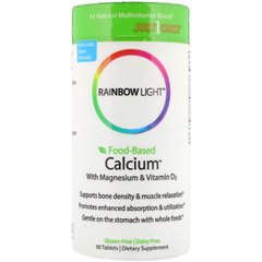 Кальцій та Магній Вітамін Д3 Rainbow Light (Calcium with Magnesium & Vitamin D3) 500 мг/250 мг/500 МО 90 таблеток
