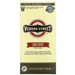 Verena Street, Самоскид для корів, ароматизована, обсмажена кава, 32 порційні чашки для варіння, 0,37 унції (10,5 г) кожна