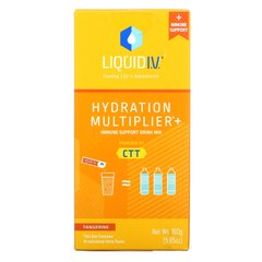 Liquid IV, Множитель гидратации + напиток для поддержки иммунитета, мандарин, 10 индивидуальных упаковок в стиках, по 0,56 унции (16 г) каждая купить в Киеве и Украине