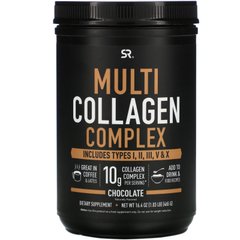 Мультиколагеновий комплекс, шоколад, Multi Collagen Complex, Chocolate, Sports Research, 465 г