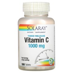 Витамин С двухфазное высвобождение Solaray (Vitamin C) 1000 мг 100 таблеток купить в Киеве и Украине