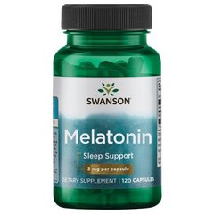 Мелатонін, Melatonin, Swanson, 3 мг, 120 капсул