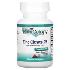 Цинк Цитрат Nutricology (Zinc Citrate) 25 мг 60 капсул купить в Киеве и Украине