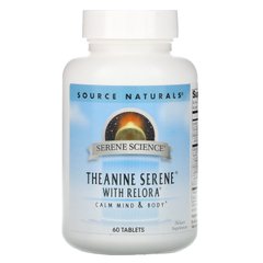 Успокаивающий теанин с релорой, Theanine Serene with Relora, Source Naturals, 60 таблеток купить в Киеве и Украине